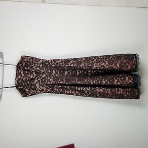 Strapless Black Lace Evening Dress by Night Way size 4